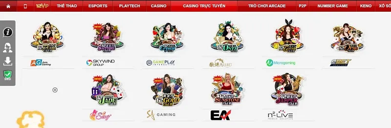 Cá cược Live casino tại nhà cái uy tín 12Bet