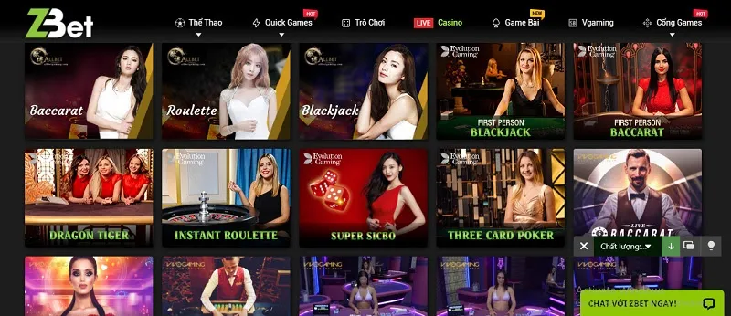 Tận hưởng những hình ảnh cực bắt mắt tại casino trực tuyến