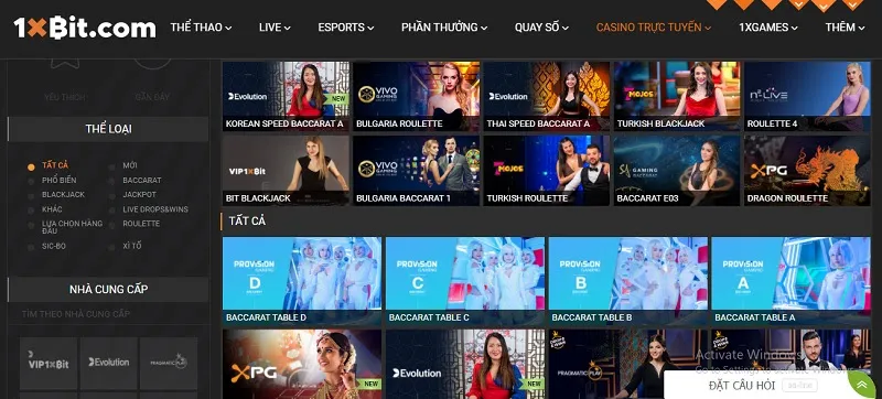 Sòng casino với đồ họa bắt mắt, nổi bật