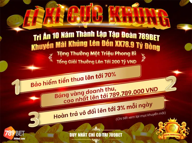 Khuyến mãi sập sàn siêu hấp dẫn chỉ có tại nhà cái 789Bet