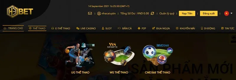 Cá cược thể thao tại nhà cái H3Bet