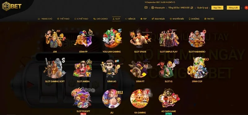 Slots Game tại nhà cái H3Bet