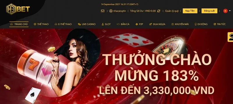 Khuyến mãi thưởng chào mừng thành viên mới tại nhà cái H3Bet