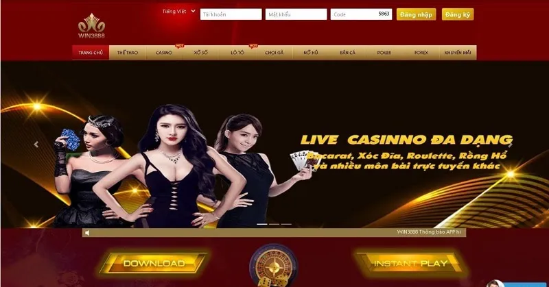 Cùng giao diện bắt mắt tại Win2255