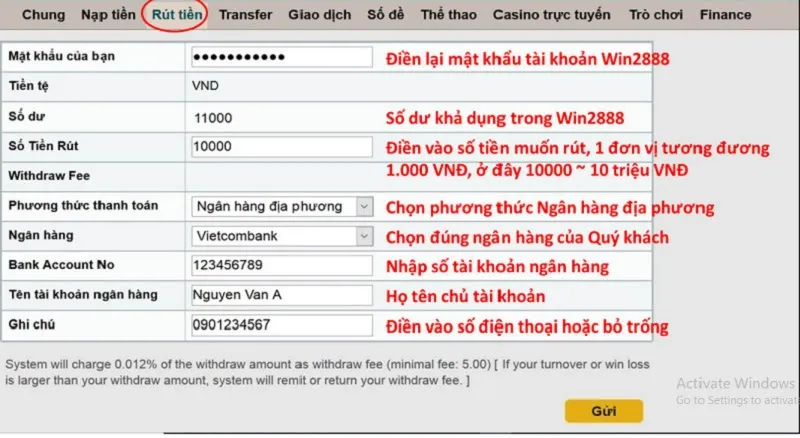 Giao dịch rút tiền an toàn, linh hoạt