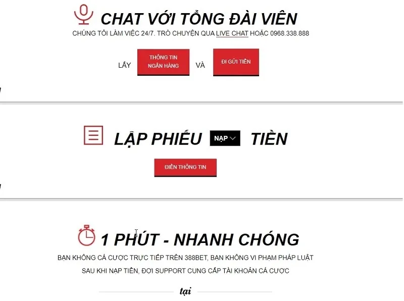 Trung tâm chăm sóc khách hàng 24/7 của 388Bet