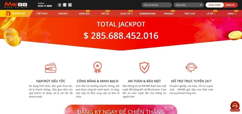 Thông tin minh bạch tại trang web May88.win