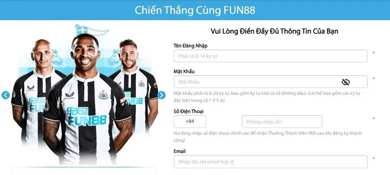 Đăng ký tài khoản thành viên trước khi nhận khuyến mãi