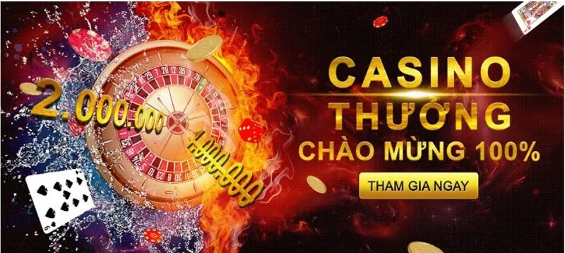 Chơi bài Casino trực tuyến nhận ngay 100% thưởng trong lần nạp đầu tiên