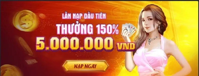 Chương trình khuyến mãi Nbet lần đầu nạp 150% tại NBet