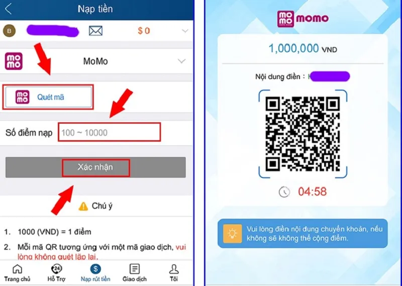 Ví điện tử sẽ sử dụng QR code để xác nhận và tiến hành giao dịch