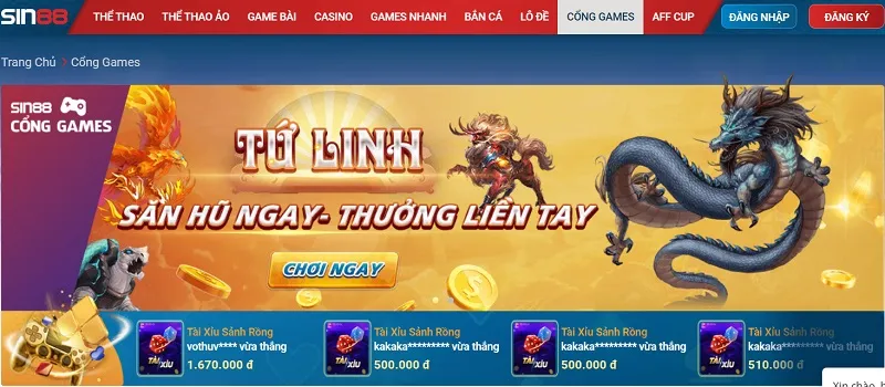 Sin88 là một trong những sân chơi chất lượng nhất hiện nay