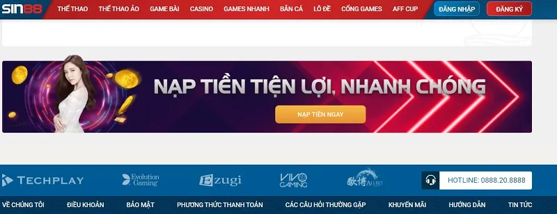 Nạp tiền nhanh chóng và tiện lợi