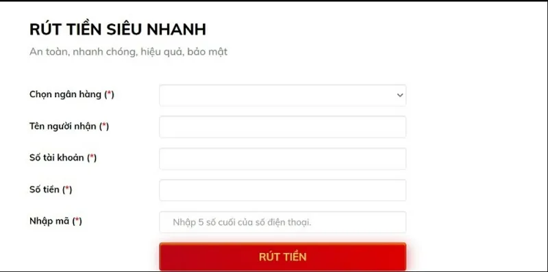 Rút tiền siêu nhanh cùng Lode88