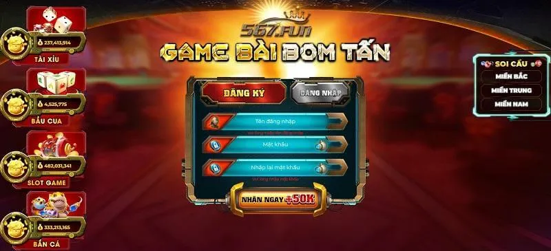 567 Fun cổng game đình đám