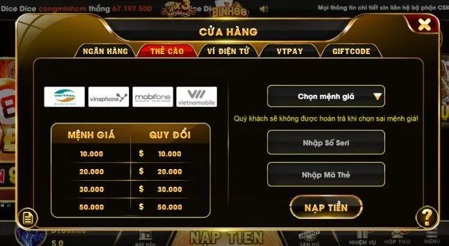 Làm thế nào để nạp tiền, rút tiền Binh88 Club an toàn, chính xác?