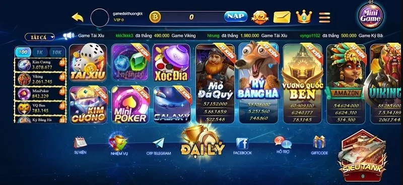 Hệ thống game của Benvip cực kỳ nổi bật, hấp dẫn