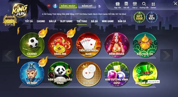 Tìm hiểu những sản phẩm cược hấp dẫn nhất, được khách hàng yêu thích nhất King Fun