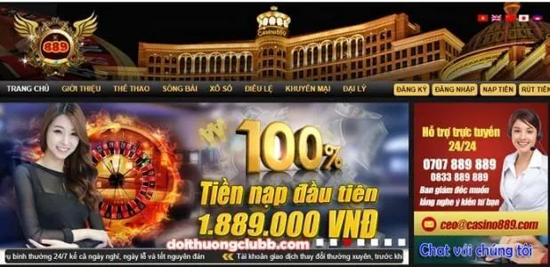 Nhà cái Casino889 – Tên tuổi kì cựu trên trường quốc tế