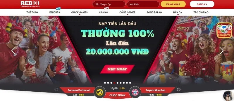 Khuyến mãi khủng và hấp dẫn tại nhà cái Red88