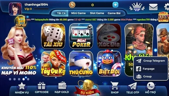 Thiết kế giao diện bắt mắt cùng dàn âm thanh siêu khủng của cổng game SIEUHU52.