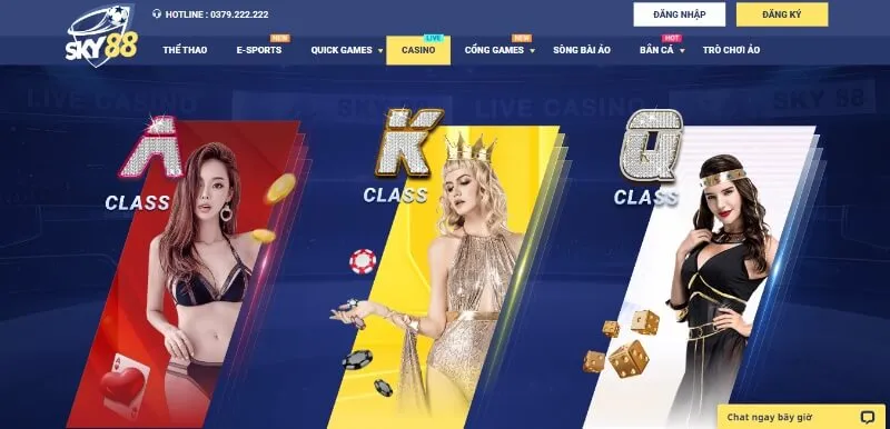 Sòng bài Live casino Sky88