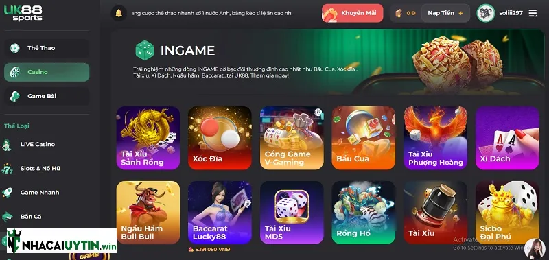 Kho game đa dạng và hấp dẫn được mọi đối tượng người chơi