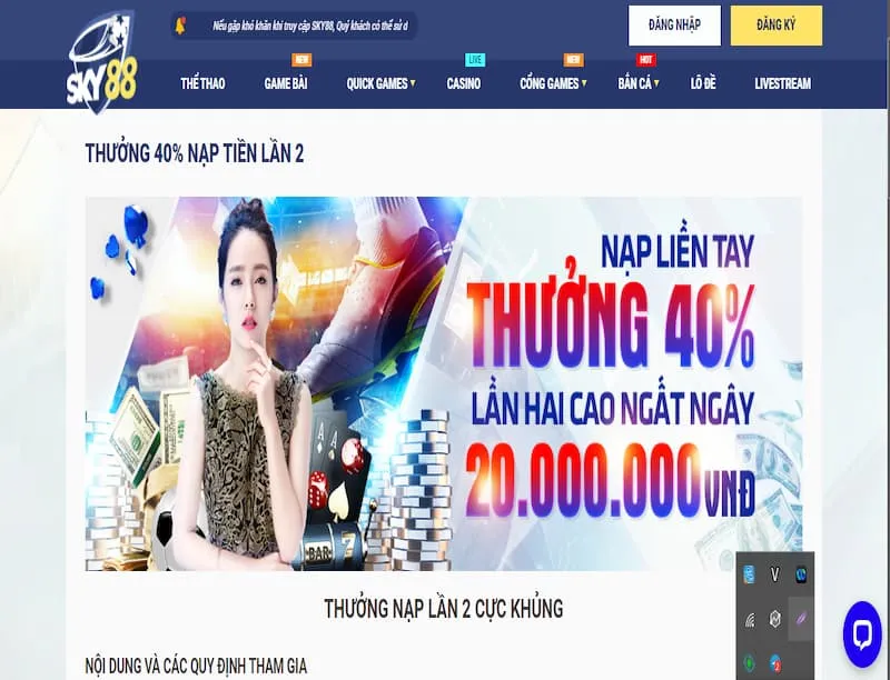 tỷ lệ trả thưởng Sky88