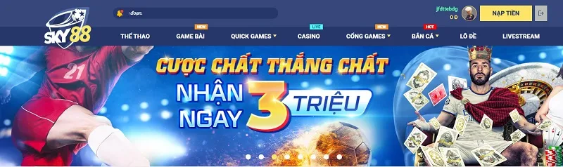 thao tác rút tiền tại Sky88