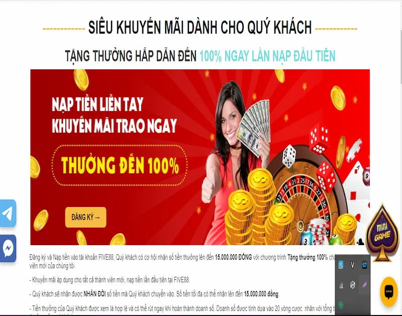 khuyến mãi nạp Five88