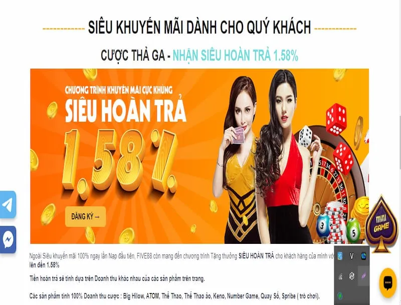 hoàn tiền Five88