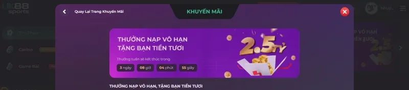 khuyến mãi tại UK88