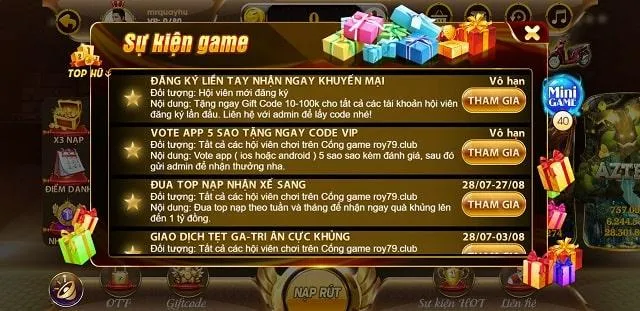 Khám phá loạt khuyến mãi,chương trình Giftcode