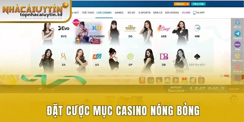 Đặt cược mục Casino nóng bỏng