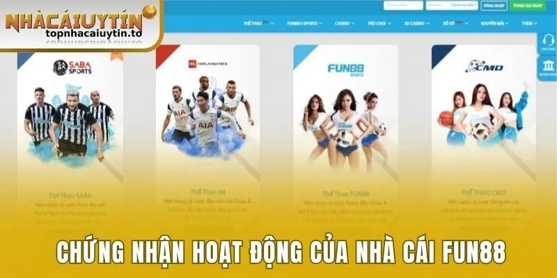 Nhà cái với chứng nhận cá cược uy tín