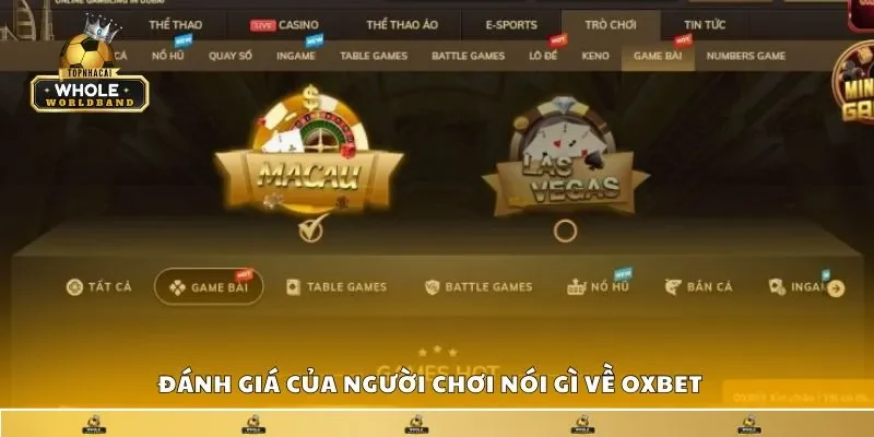 Đánh giá của người chơi nói gì về Oxbet