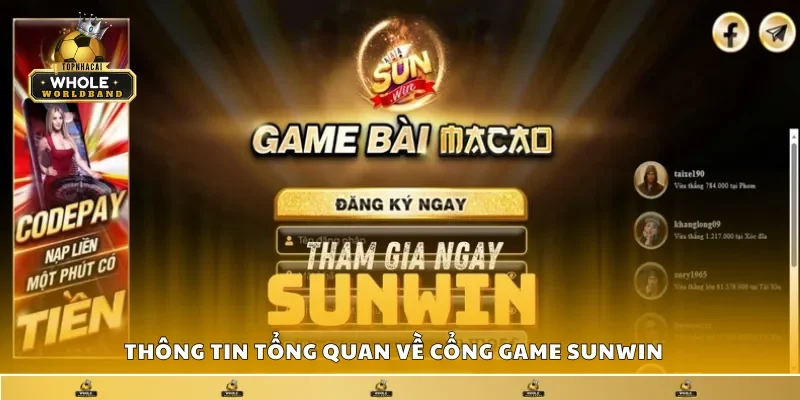 Thông tin tổng quan về cổng game Sunwin