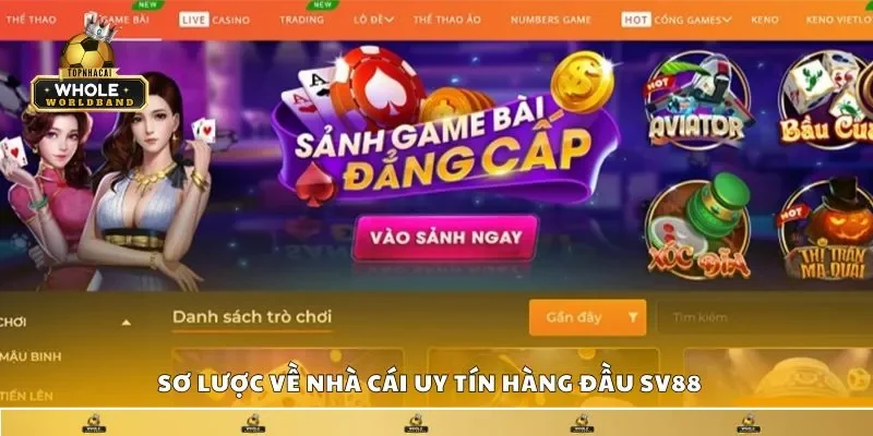 Khái quát về nhà cái uy tín hàng đầu SV88