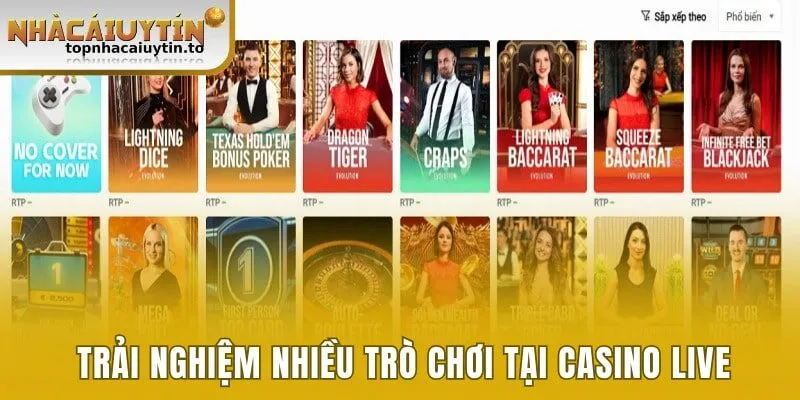 Tham gia casino live săn tiền thưởng cực khủng