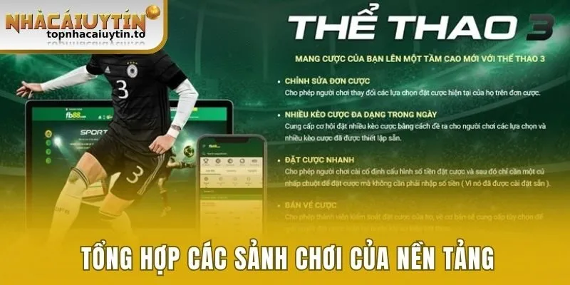 Tổng hợp các sảnh chơi của nền tảng 