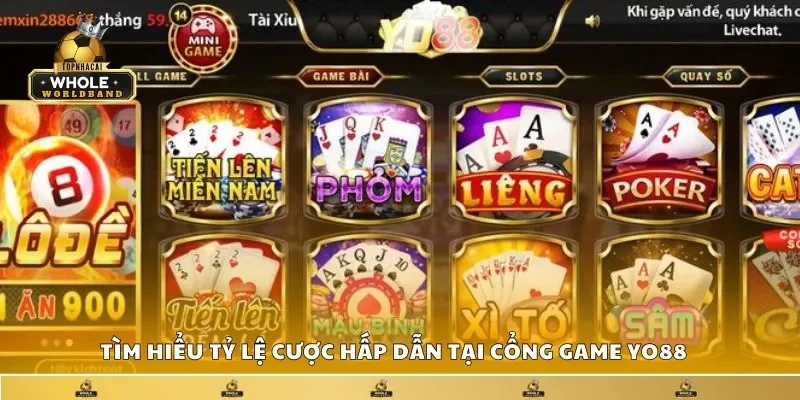 Tìm hiểu tỷ lệ cược hấp dẫn tại cổng game Yo88